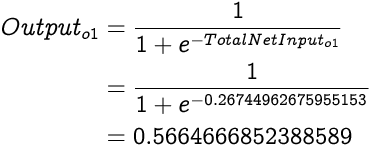 image illustrating an equation to calculate output from o1