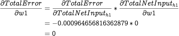 image illustrating an equation for partial differential of total error with respect to w1